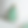 Pendentif goutte jade vert doré, pendentif jade, pendentif pierre,jade naturel, jade vert,jade vert naturel,33mm, x1 g0581
