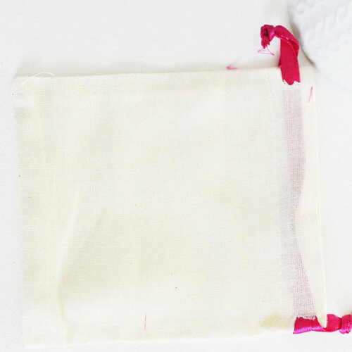 Pochette bijou coton blanc écru,rangement bijoux, pochette cadeau, emballage bijou,pochon bijou, 12x10cm, x1 g2584