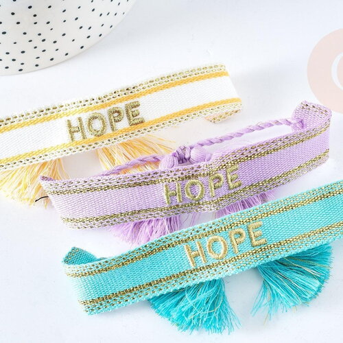 Bracelet brodé love hope efjf, fabrication bijoux,bracelet evjf,idée cadeau jeune maman, x1 g7649