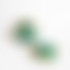 Pendentif coeur malachite facette,pendentif bijoux, pendentif pierre, malachite synthèse, pendentif coeur,17mm, x1,g1709