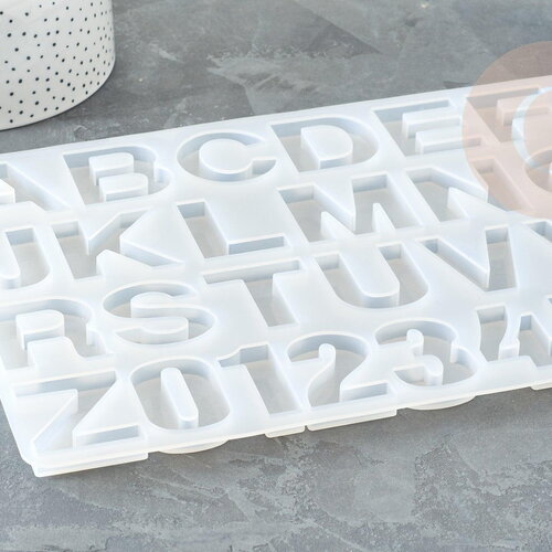 Moule pour fabrication lettre résine, un moule en silicone pour réaliser des bijoux avec inclusion en résine, x1 g4575