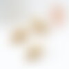 Perle ovale gravée plastique doré,perle plastique,création bijoux,perle coeur,23mm, x5 g4524