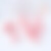 Perles porcelaine rose, perle céramique, perle porcelaine,perle disque, céramique rose,8mm, x10 g9344