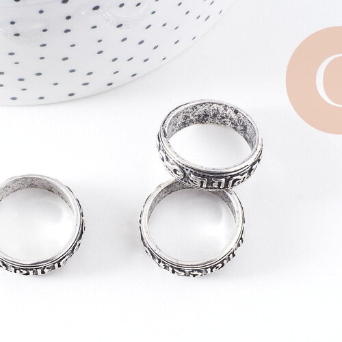Bague homme argenté 20mm, x1 (g0938)
