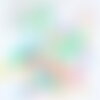 Perle fleur plastique multicolore plastel 12mm, création bijoux plastique coloré, x 50 g7273