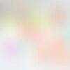 Perle coeur plastique multicolore plastel phosphorescent, perle acrylique, plastique coloré, 12mm, x20 g9359
