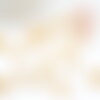 Perles rondelles fleurs laiton doré 18k 7.5mm, perles dorées intercalaire pour création bijoux x20 g9542