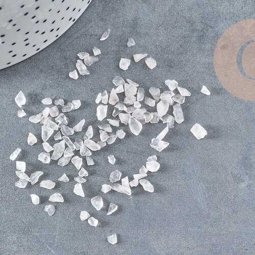 Sable chips quartz rose naturel 2~8mm,  chips création bijoux et jesmonite nailart, x 20gr g9552