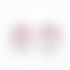 Perle coquillage verre transparent rose clair, perles verre tchèque, perle coquille, verre rose,10.5mm, x10 perles (g5438)