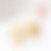 Clous-puces oreille support cabochon 8mm acier 304 inoxydable dore, x10 (g5322)