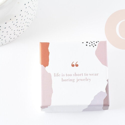 Boite cadeau ecrin bijou carton 3.5x3.8cm, x1 (g8267)