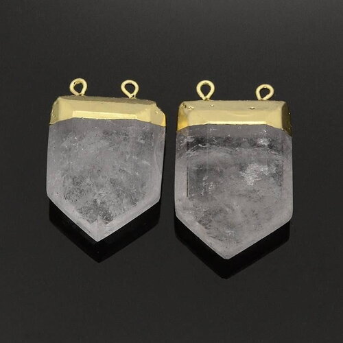 Pendentif cristal hexagone, fournitures créatives,pendentif bijoux,pendentif pierre,quartz transparent naturel,pendentif quartz,28mm,g2485