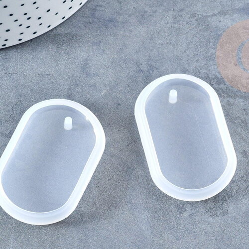 Moule en silicone pour création pendentif ovale,moule pour réaliser des bijoux avec inclusion en résine, x1 g8513