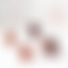 Perle rondelle donut jaspe marron marbré naturelle 14mm, rondelle pierre pour création bijoux x2 g9211