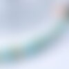 Perle rondelle amazonite facetté naturelle,pendentif bijoux, pierre naturelle,10mm, fil de 39cm x1 (g6720)
