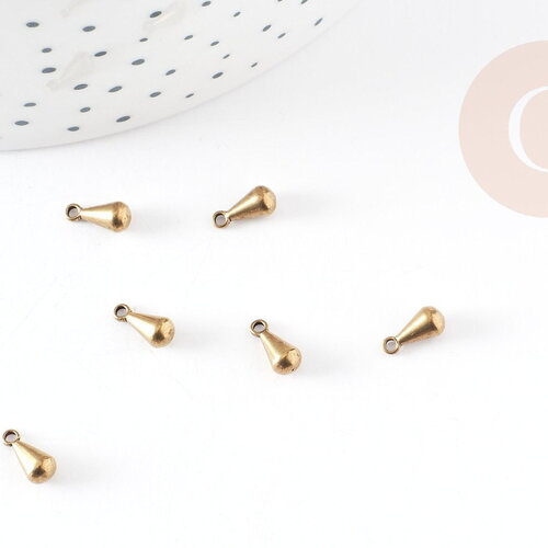 Gouttes finition laiton brut 8mm, x50 (16.6gr) (g0036)