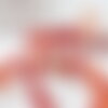 Perle agate naturelle feu rayée orange, 10mm, fil de 38cm, x1 (g1862)