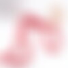 Perle ovale corail rouge, perles corail, corail rouge, corail naturel, fil 40cm,9-13mm, x1 (g0670)