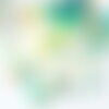 Kit mix de perles heishi vert jaune, coffret et kit pour création de bijoux fantaisie, x1 g9764