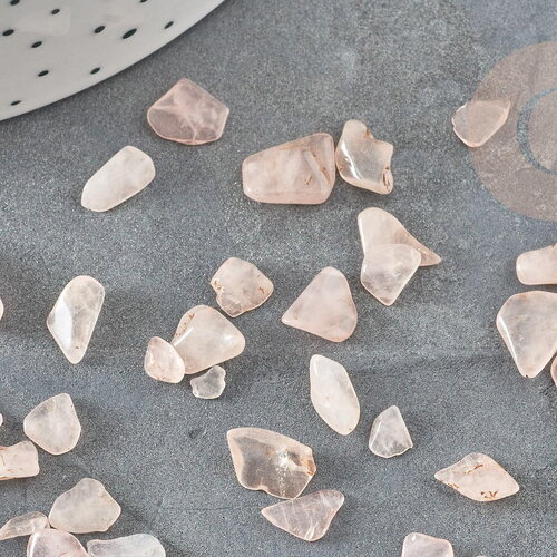 Sable chips pierre quartz rose naturel 5-10.5mm, x20gr (g0241)