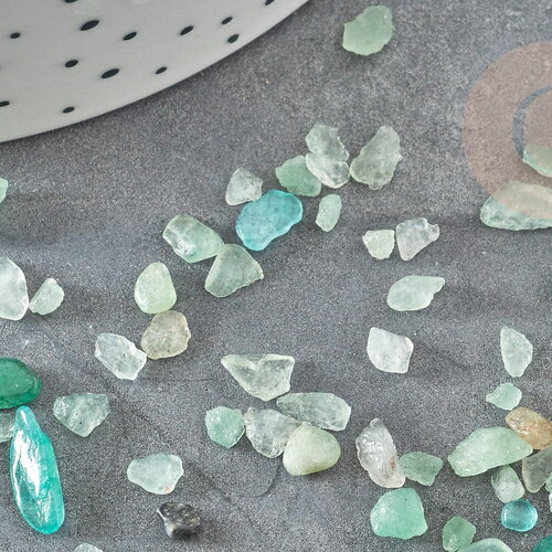 Sable pierre chips aventurine verte naturelle 2~8mm, x20gr (g0229)