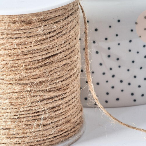 Corde de jute beige 1~2mm, x5 mètres (g7982)