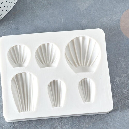 Moule coquillage silicone 75x90mm, moule pâtisserie en silicone pour réaliser des bijoux avec inclusion en résine, x1 g7327