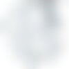 Perle coquillage verre transparent bleu clair 10.5mm, perles verre tchèque, verre bleu, x10 perles (g4375)