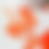 Perles rocaille tube, perles rocaille orange,verre orange, long tube,perle tube orange, 28mm, x 10gr g4392