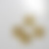 Breloque hexagone laiton brut 12mm, x10 (g5875)