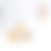 Boucles puce support cabochon rond 6mm laiton doré 16k, x2 (g8922)