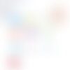 Perle étoile mauvais oeil porcelaine 10mm, perle céramique création bijoux diy, x1 g9015