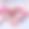 Perle ronde coeur coloré plastique 6.5mm,perle plastique ronde lettre,création bijoux,perle coeur, x 10 grammes g6634