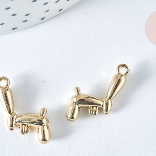 Pendentif lapin ballon zamac doré 21mm,pendentif doré pour création de bijoux, x1 g7417