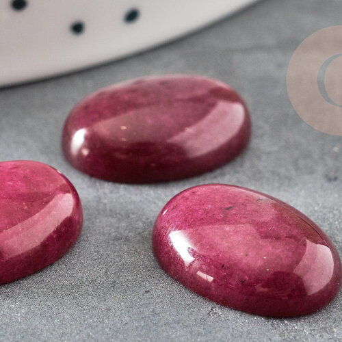 Cabochon ovale jade bordeau, cabochon ovale, pierre dôme,jade naturel,18 x13mm,pierre naturelle, x1 g0608