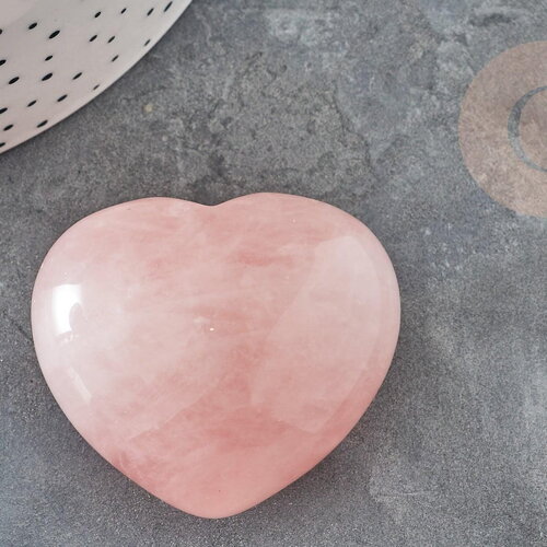 Coeur quartz rose naturel 45mm, quartz rose naturel roulé, pierre semi-precieuse, séance lithothérapie, x1 g9183