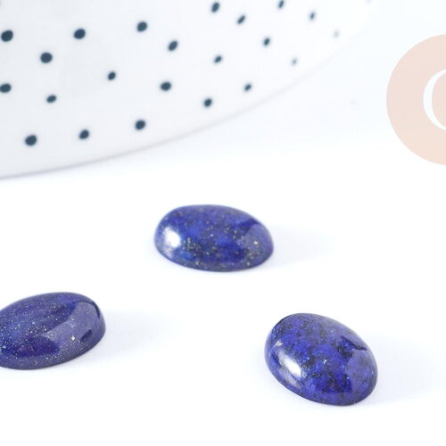 Cabochon ovale lapis lazuli naturel 14x10mm, x1 (g8671)