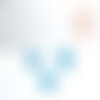 Perles croix en howlite naturelle turquoise 12mm,perles pierre, x5 (g8278)