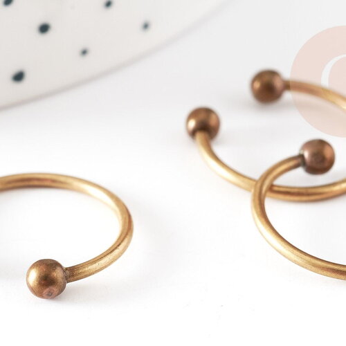 Bague réglable finition boule 4mm, x20 (g0559)