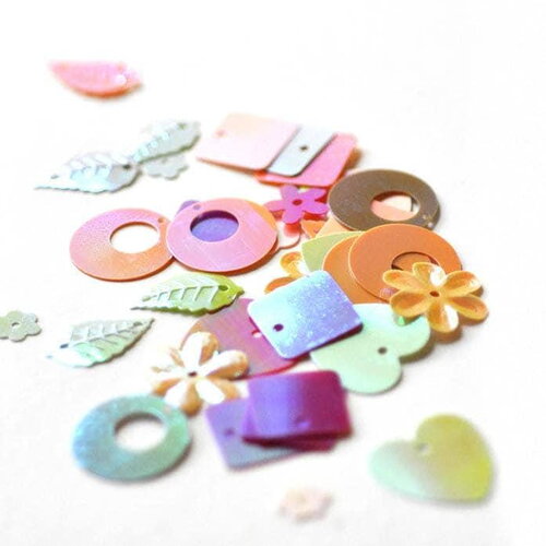 Paillettes multicolores, fournitures créatives, décoration vêtements, sequins multicolores, broderie vêtements, 5 grammes-g0798