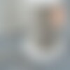 Cordon tressé blanc noir gris fil doré 2mm, x1 mètre (g5860)