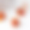 Perle carrée verre millefiori 14mm perle verre, x5 (g3786)