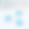 Perles rondes en howlite turquoise naturelle,perles pierre, howlite naturelle, 14 mm ,x5 (g1431)