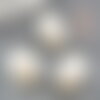 Perles ovale acrylique imitation perle eau douce beige 11mm, création bijoux diy x5 g9287