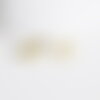 Boucles abeille doré laiton 18k tige argent 935 14mm, x2 (g2500)