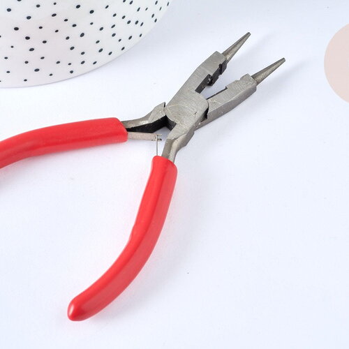 Pince fabrication de bijoux bout rond acier carbone 12.4cm,pour la création de boucles, outils bijouterie, x1 g7052