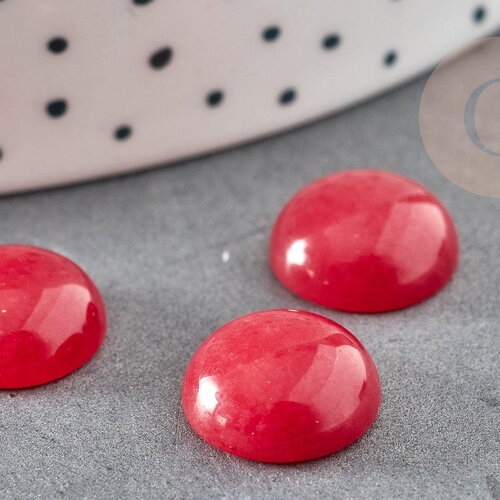 Cabochon jade rouge, cabochon rond, jade naturel, cabochon jade,jade rouge pierre naturelle,12mm, x1 g0266