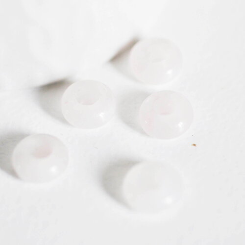 Pendentif donut quartz rose,pendentif quartz, pendentif pierre,quartz rose naturel, pendentif pierre cercle,10.5mm, x 2-g2462