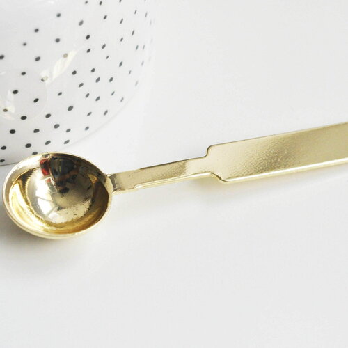 Cuillère à cire pour cire à cacheter dorée, fourniture pour création de sceaux personnalisés et invitations de mariage diy, x1 g3452