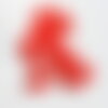 Perle coeur plastique rouge 10mm, x20 (g3491)